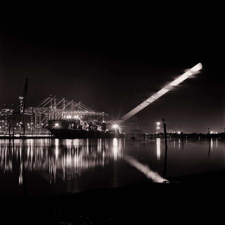 Moonrise over Southampton Docks