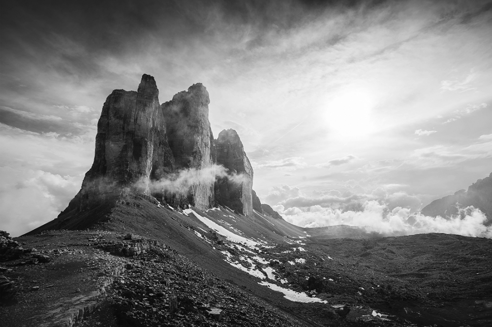 Tre Cime di Lavaredo after storm