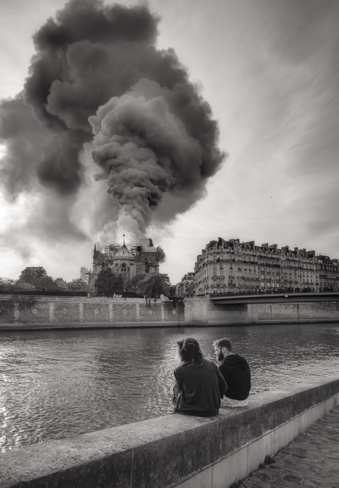 The fire of Notre Dame 