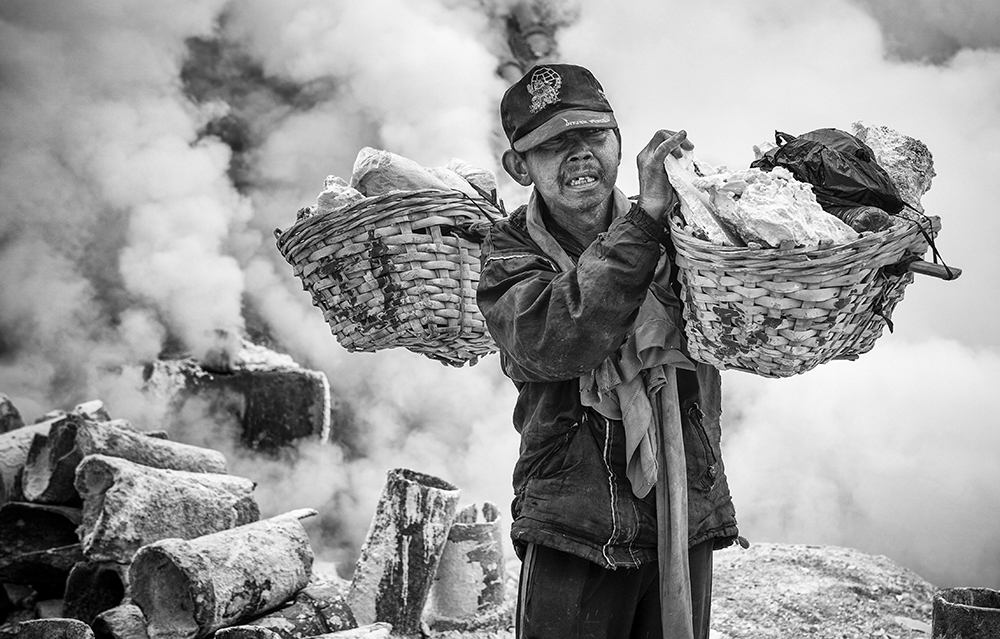 Kawah Ijen workers.