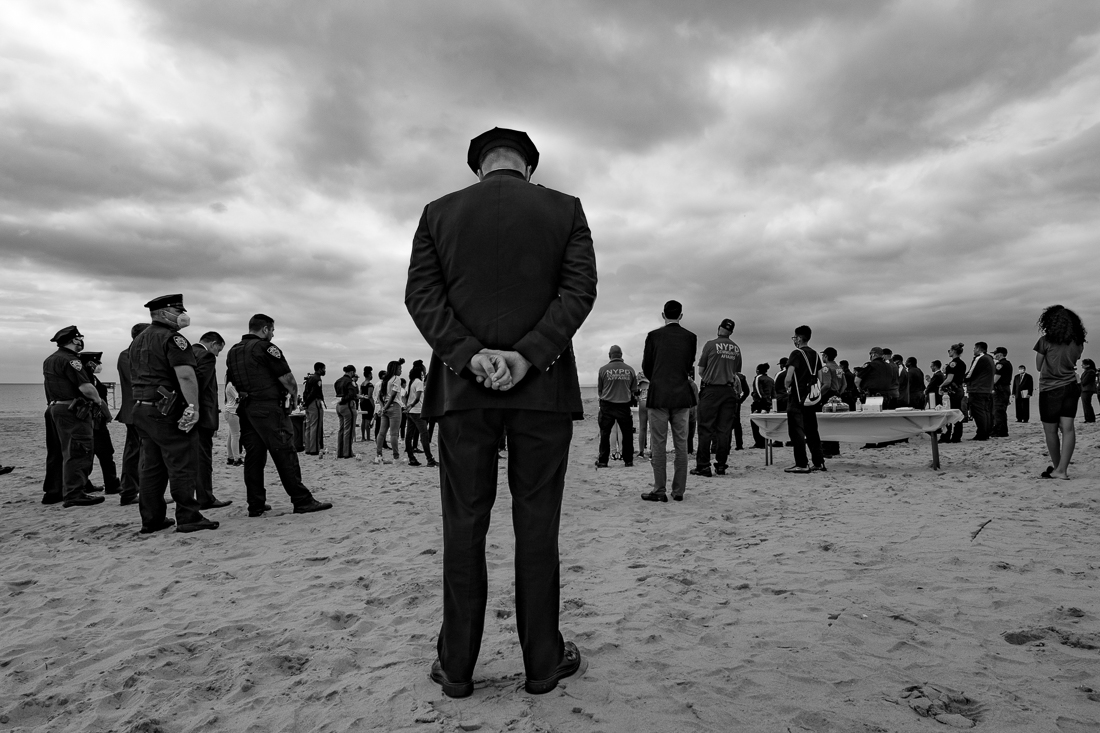 Policeman at 9-11 Memorial