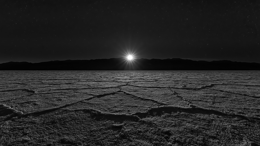Moonset in Death Valley