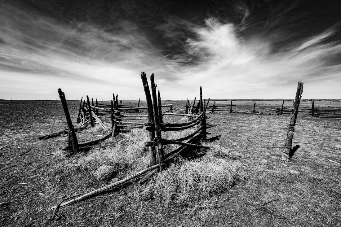 Desolate, Tumbleweeds and an Old Wooden Fence I