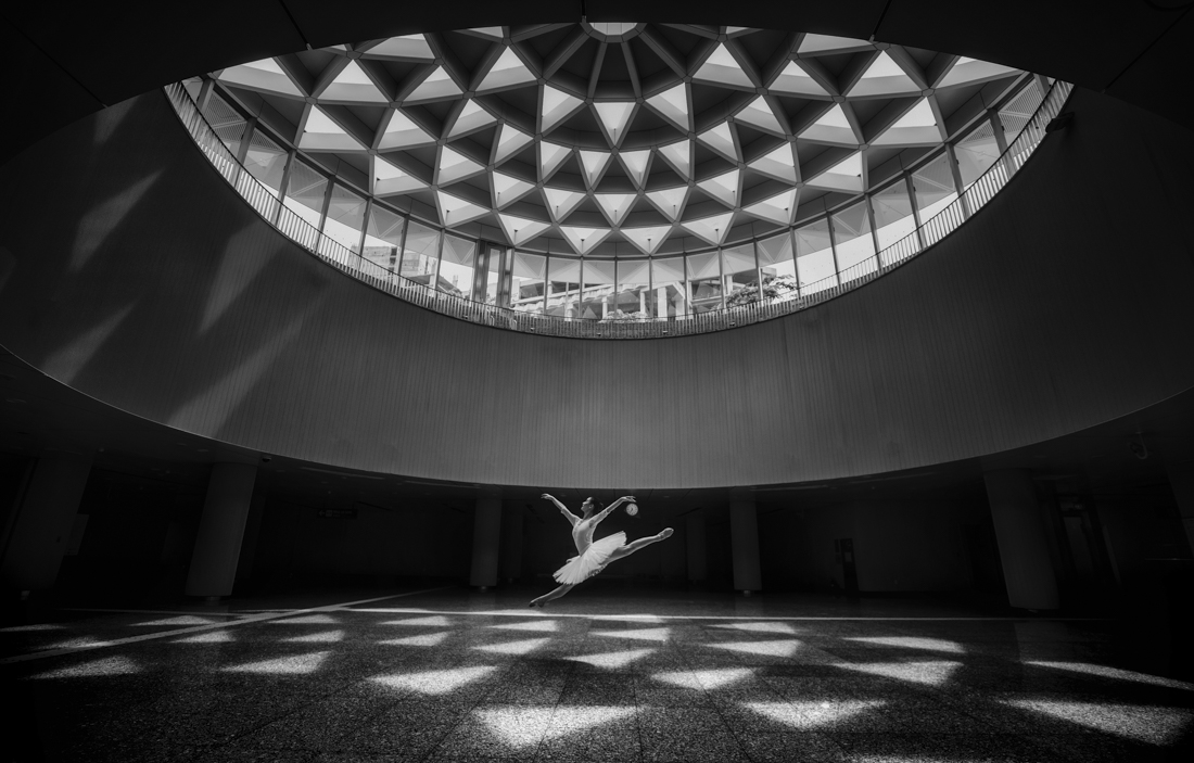 Ballet at the train station. 