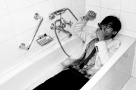 Smoking in the bath tub