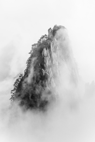 Huangshan on a white canvas