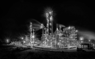 Luminous light of a chemical plant