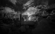 Flooded cave scenery