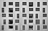 Black and white facade